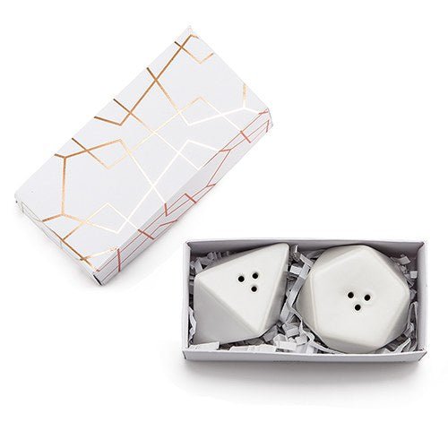 Modern Geo Salt & Pepper Shakers - Forever Wedding Favors