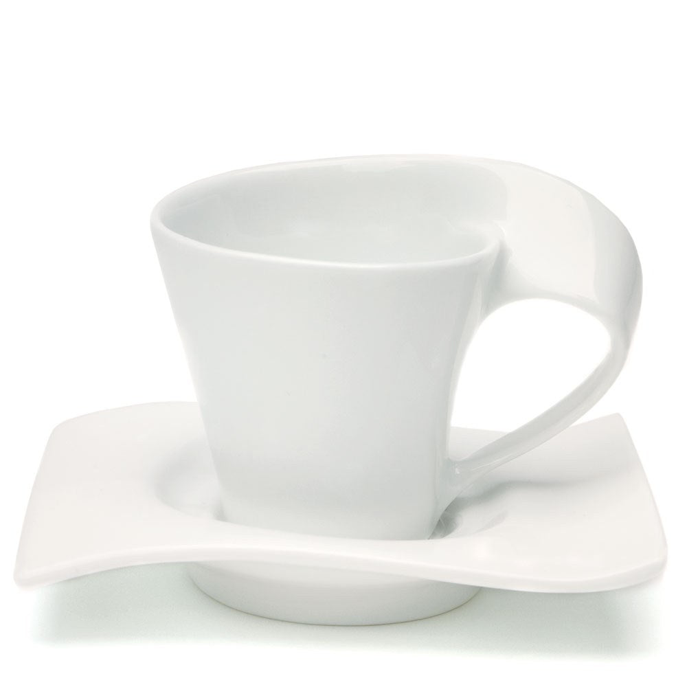 Modern White Cup And Saucer Favor Set - Forever Wedding Favors