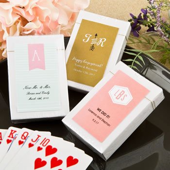Monogram Collection Playing Card Favors - Forever Wedding Favors