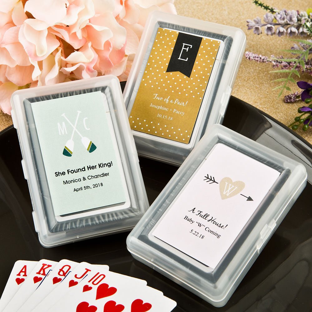 Monogram Playing Card Favors - Forever Wedding Favors