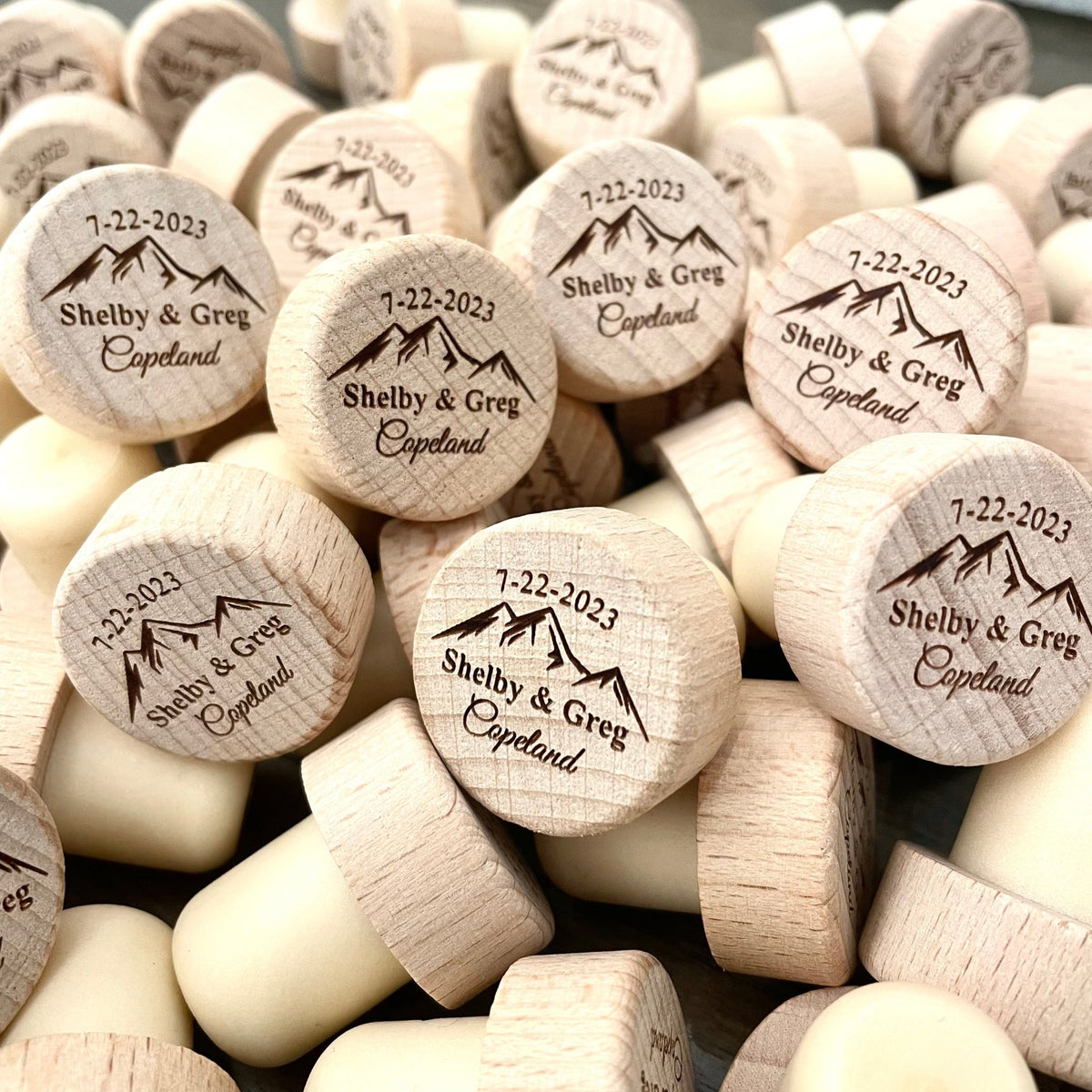 Mountain View Wine Cork Favor - Forever Wedding Favors