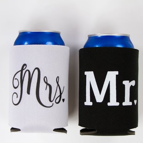 Mr. & Mrs. Can Coolers - Forever Wedding Favors