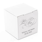 Mr & Mrs Script Square Favor Boxes - Forever Wedding Favors