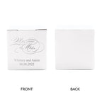 Mr & Mrs Script Square Favor Boxes - Forever Wedding Favors