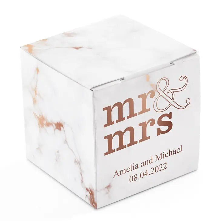 Mr & Mrs Square Favor Boxes - Forever Wedding Favors