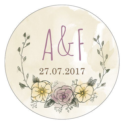 Natural Charm Small Sticker - Forever Wedding Favors