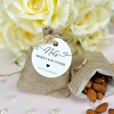 Nuts About Each Other Burlap Bag - Forever Wedding Favors