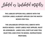 Oh Baby Matches - Forever Wedding Favors