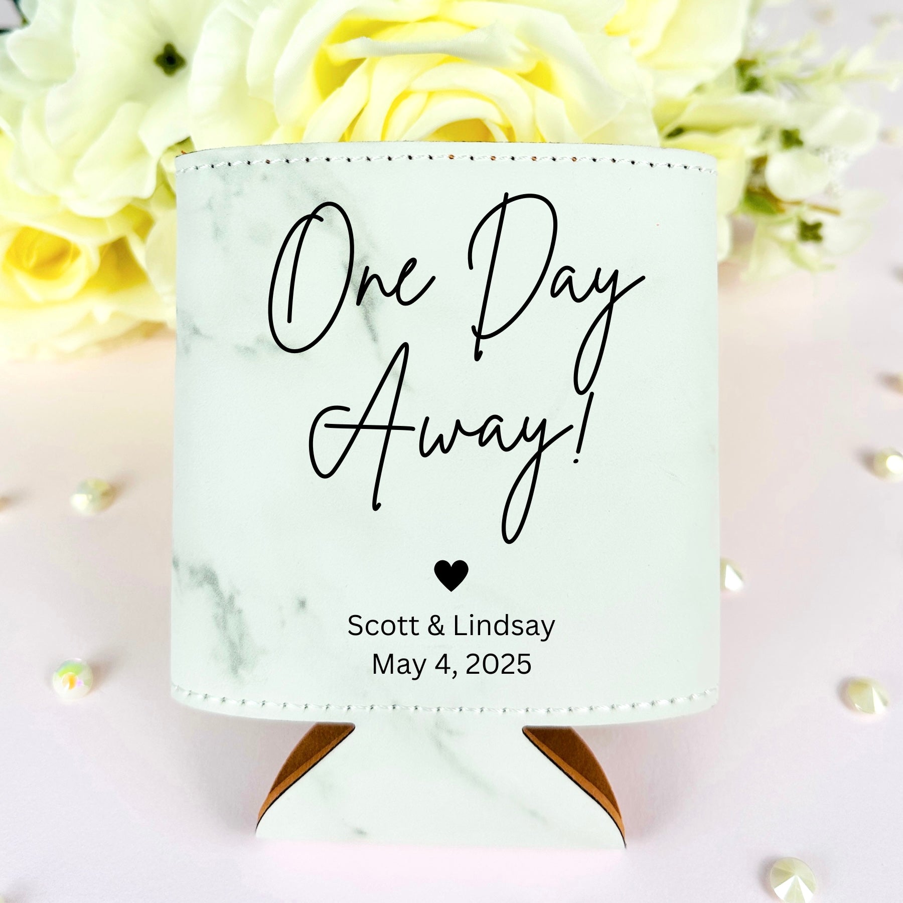One Day Away Koozie - Forever Wedding Favors