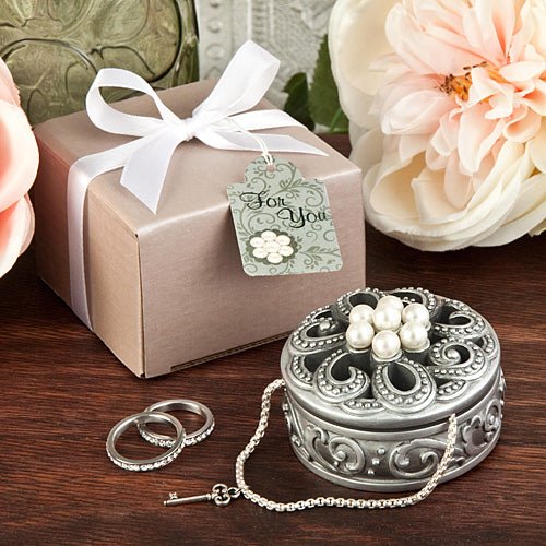 Pearl Flower Curio Boxes - Forever Wedding Favors