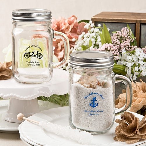 Personalized 12 Ounce Mason Jar - Forever Wedding Favors