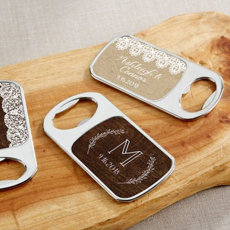 Personalized Bottle Openers - Silver - Forever Wedding Favors