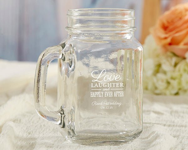 Personalized Mason Jar Mug - Forever Wedding Favors
