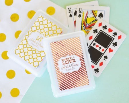 Personalized Metallic Foil Playing Cards - Forever Wedding Favors