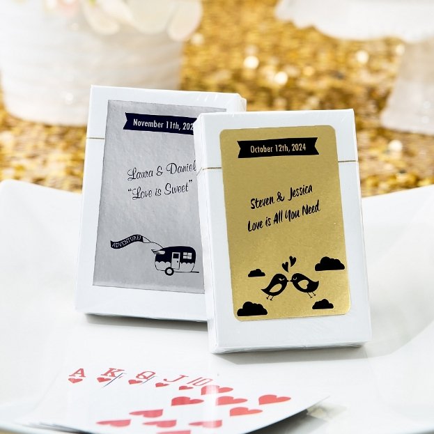 Personalized Metallics Playing Cards Favors - Forever Wedding Favors