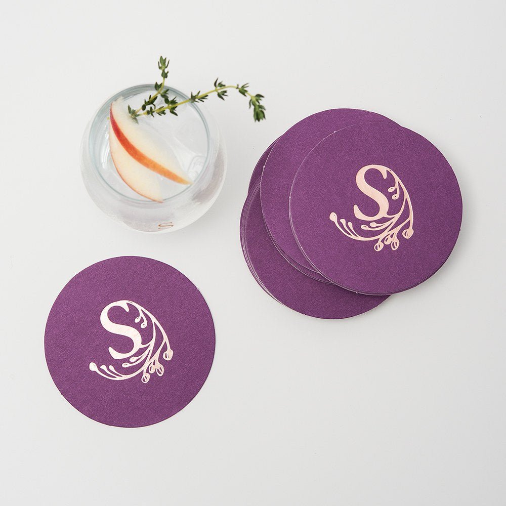 Personalized Paper Coasters - Round - Forever Wedding Favors