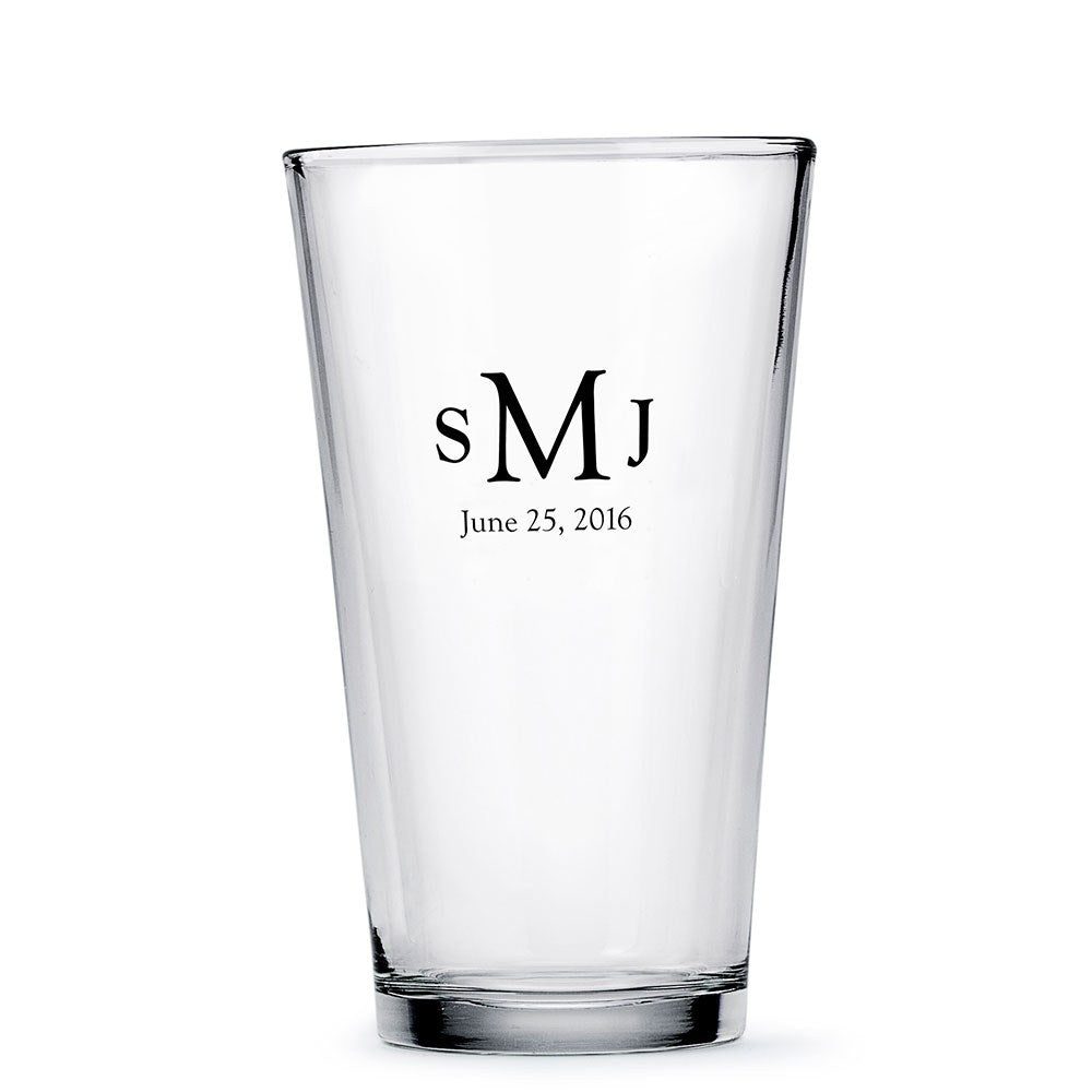 Personalized Pint Glasses - Forever Wedding Favors