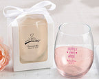 Personalized Stemless 9 OZ. Wine Glass - Forever Wedding Favors