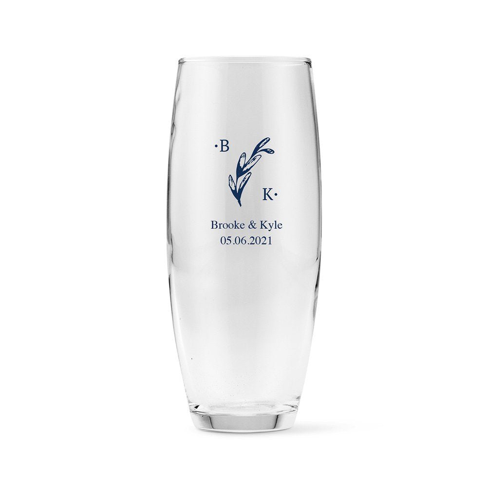 Personalized Stemless Champagne Flutes perfect for Bridesmaid Gift