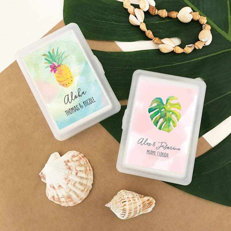 Personalized Tropical Beach Playing Cards - Forever Wedding Favors