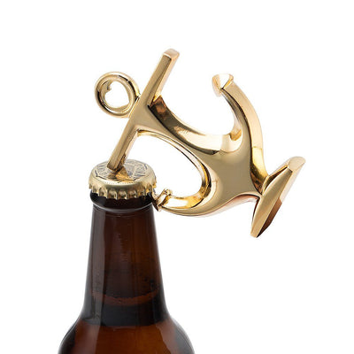 Polished Gold Anchor Bottle Opener - Forever Wedding Favors