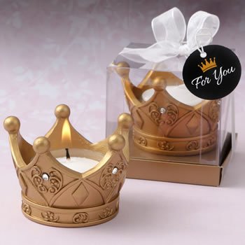 Royal Gold Crown Tea Light - Forever Wedding Favors