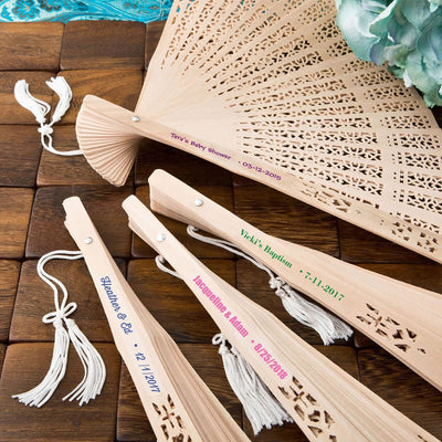 Sandalwood Hand Fan - Forever Wedding Favors