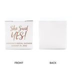 She Said Yes Square Favor Boxes - Forever Wedding Favors