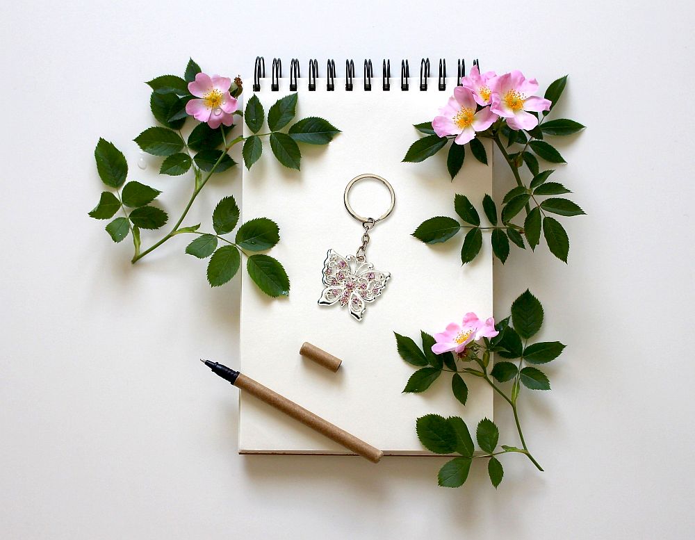 Silver Butterfly Metal Key Chain - Forever Wedding Favors
