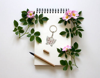 Silver Butterfly Metal Key Chain - Forever Wedding Favors