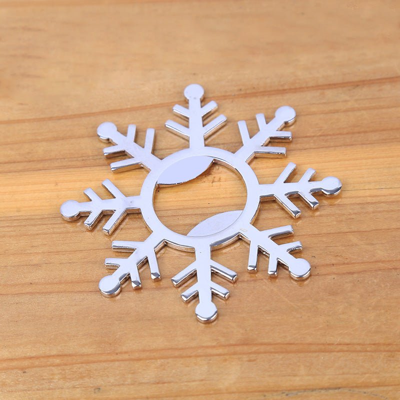 Silver Snowflake Bottle Opener - Forever Wedding Favors