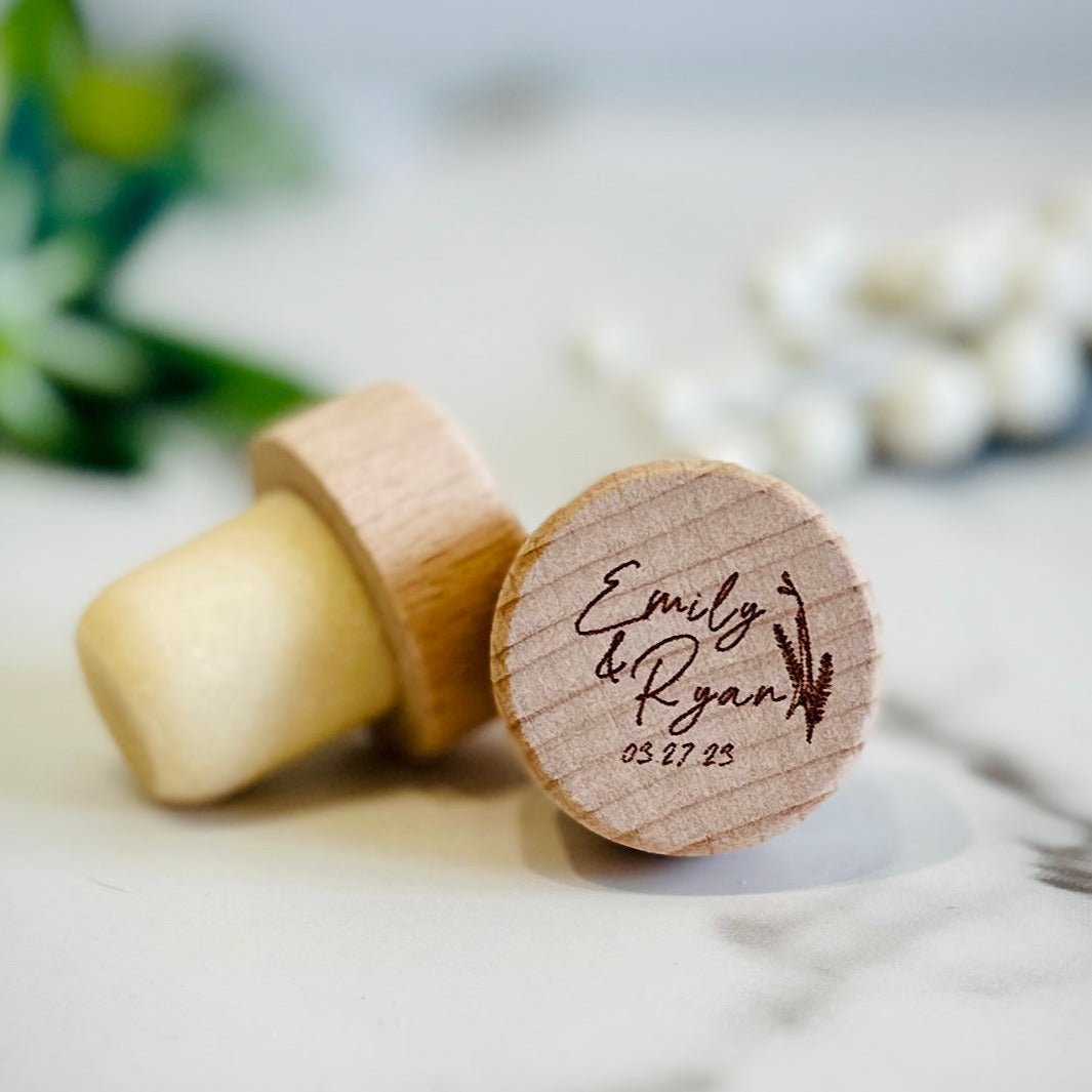 Wine Country Wedding Etched Favor Sets