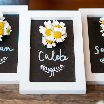 Small Framed Chalkboard With Flower Holder - Forever Wedding Favors