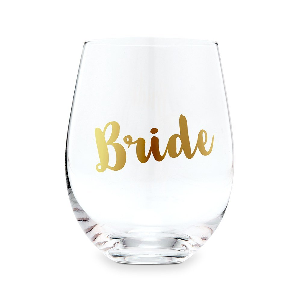 Personalized Stemless Wine Glass Wedding Favor - 9 oz - Forever Wedding  Favors