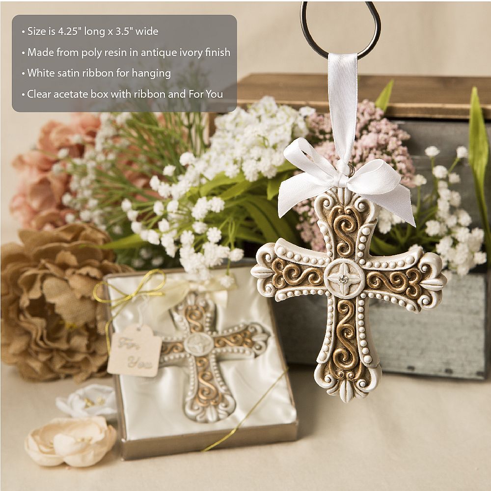 Stunning Vintage Cross Ornament - Forever Wedding Favors