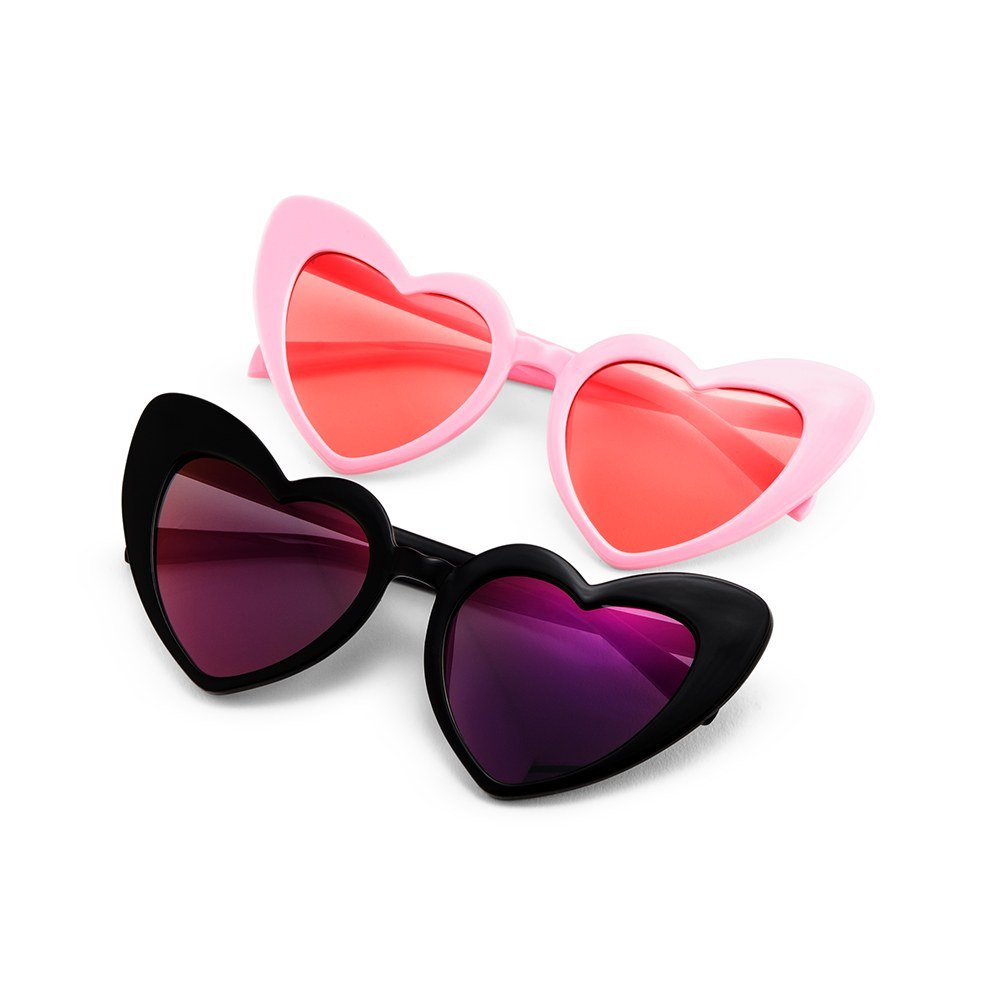 Black love heart sales sunglasses