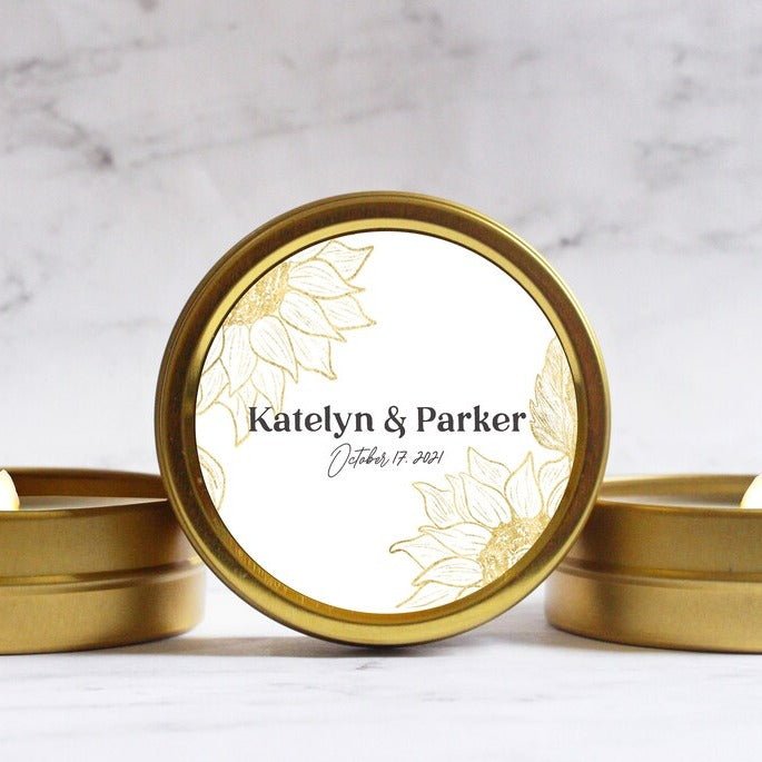 Sunflower Love Candle - Forever Wedding Favors