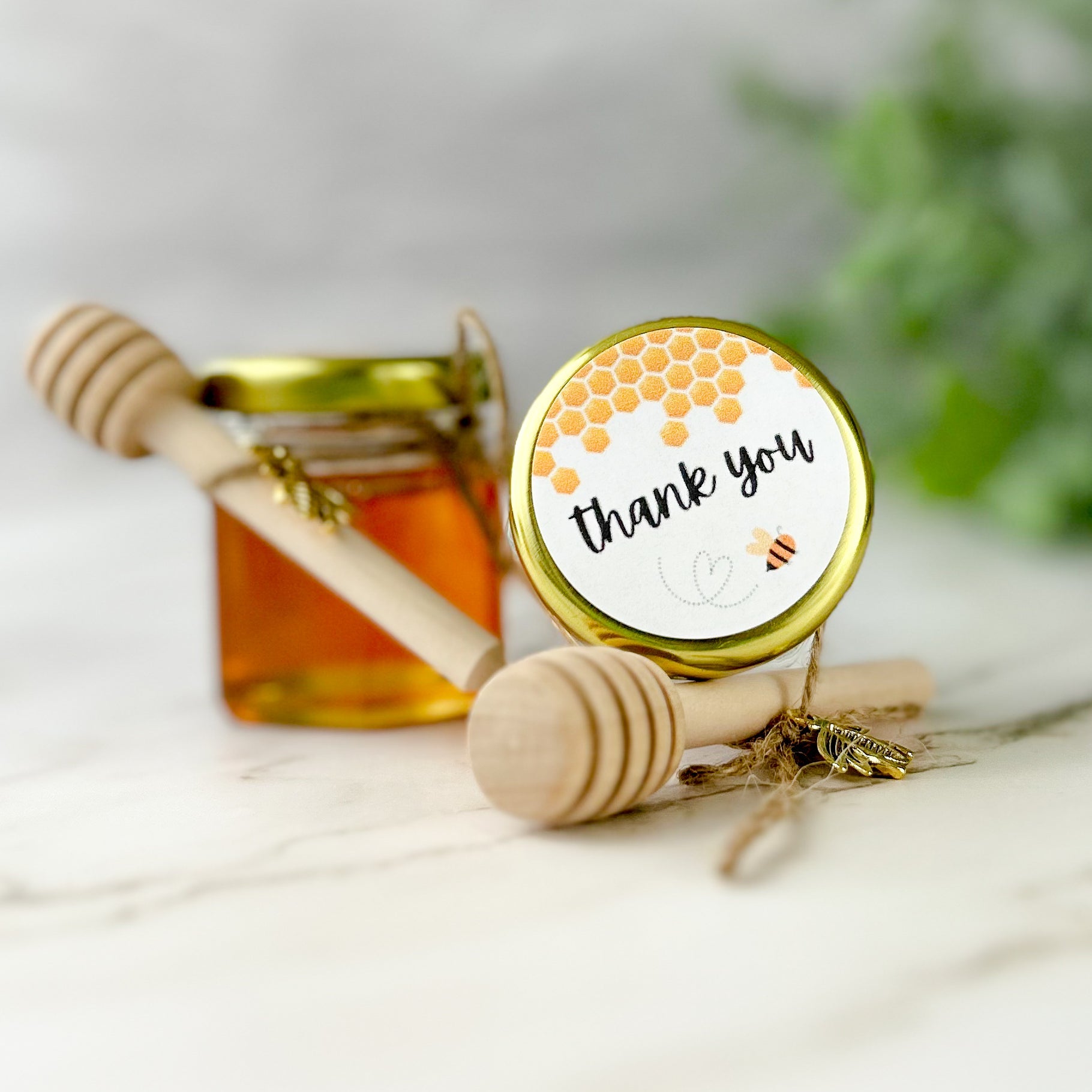 Thank You Honeycomb Label - Forever Wedding Favors