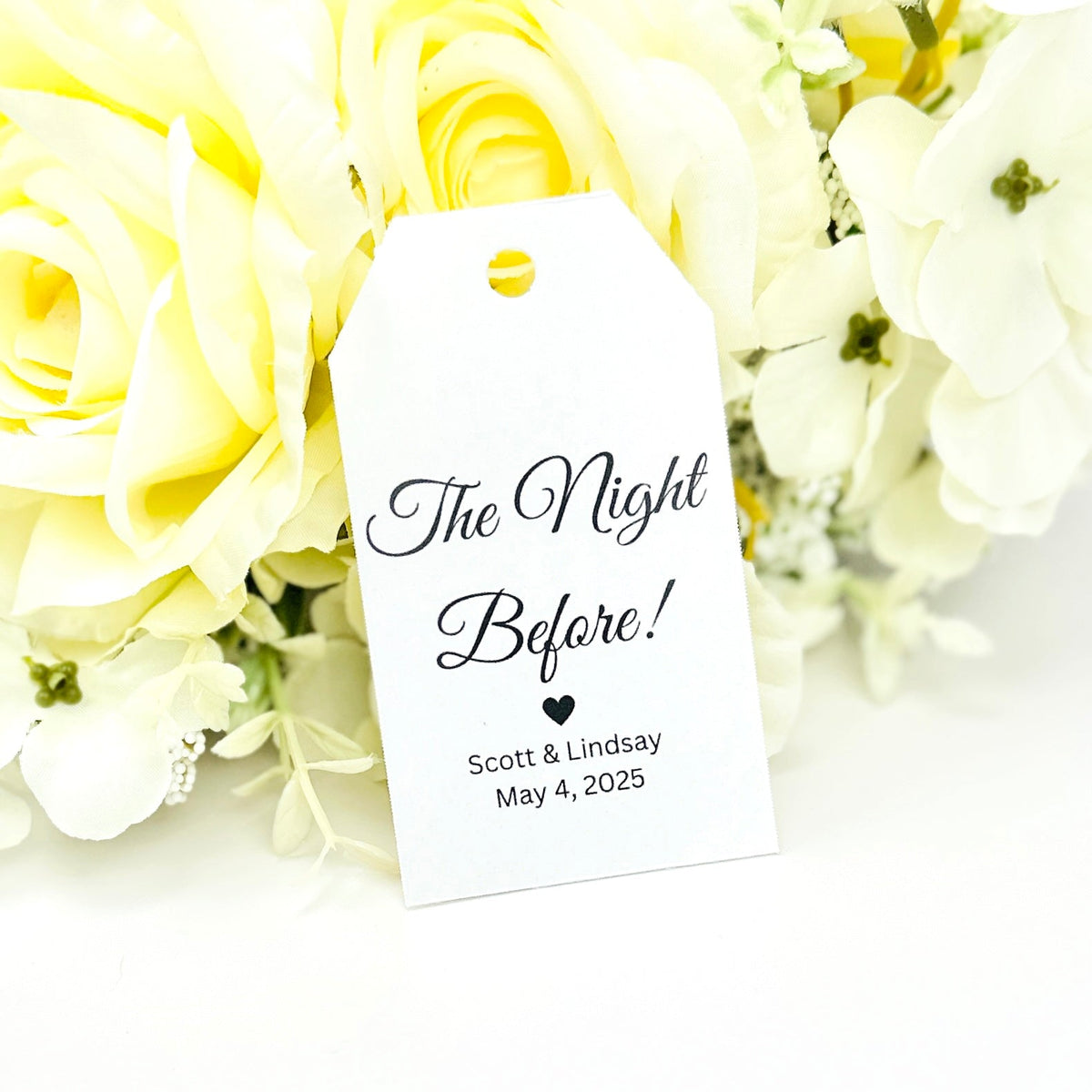 The Night Before Elegant Rehearsal Dinner Tag - Forever Wedding Favors