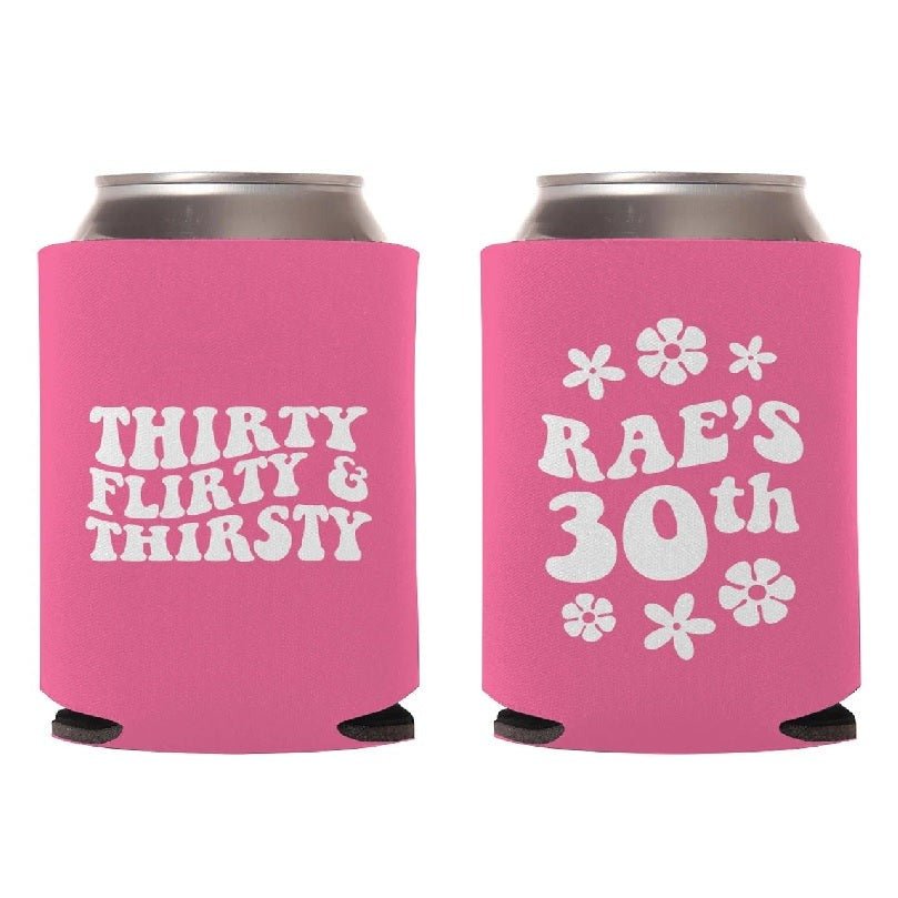 Thirty Flirty & Thirsty Can Cooler - Forever Wedding Favors