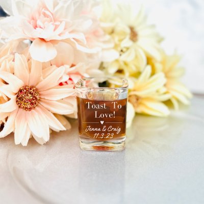 Toast To Love Shot Glass - Forever Wedding Favors