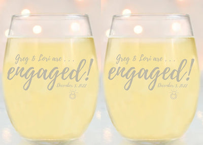 Toast To Love Wine Glass - Forever Wedding Favors