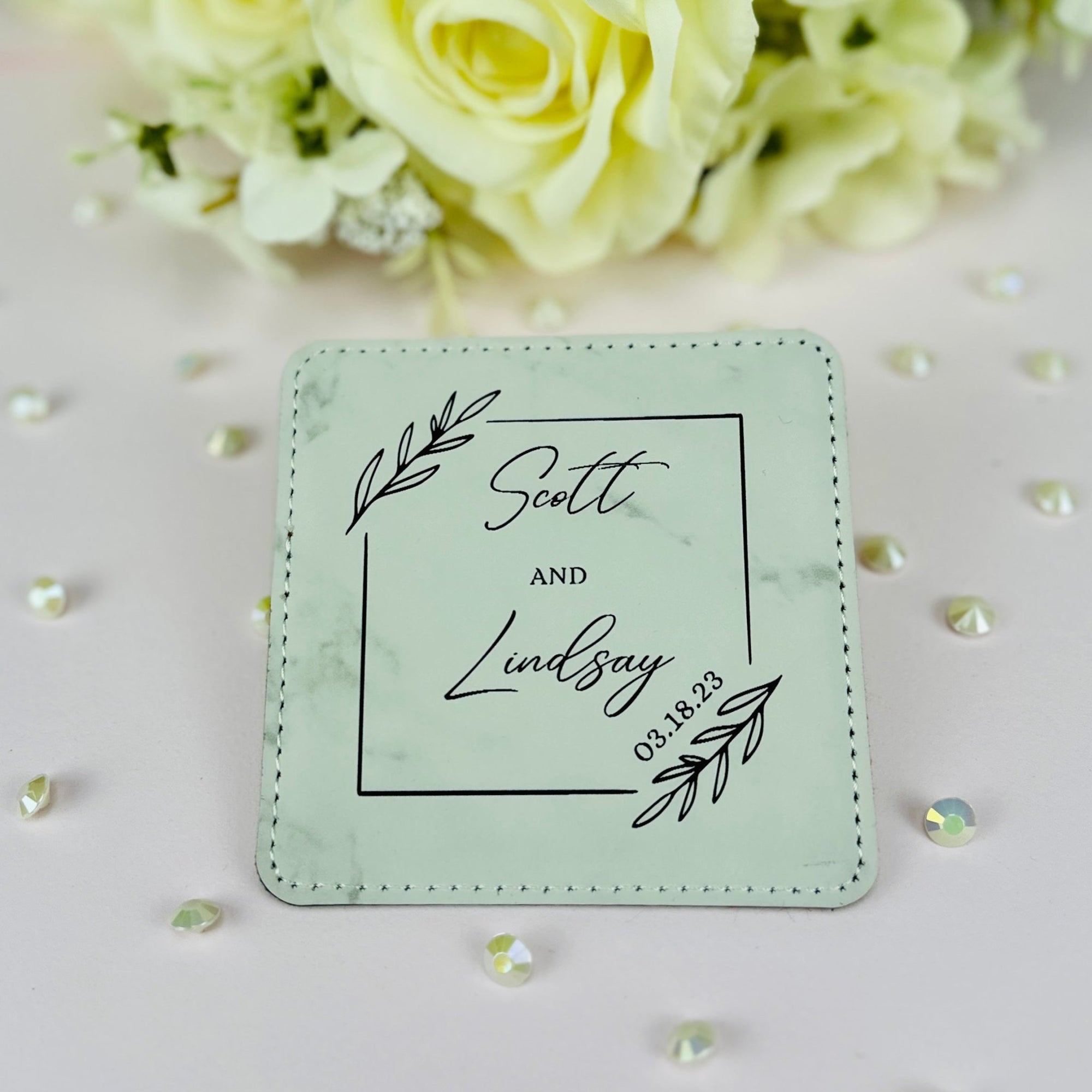  Custom Wedding Coaster, Acrylic Coaster Set, Bridal Shower  Favors for Guests, Personalized Acrylic Coasters, Custom Wedding Favors in  Bulk (4.00 inches) : Handmade Products