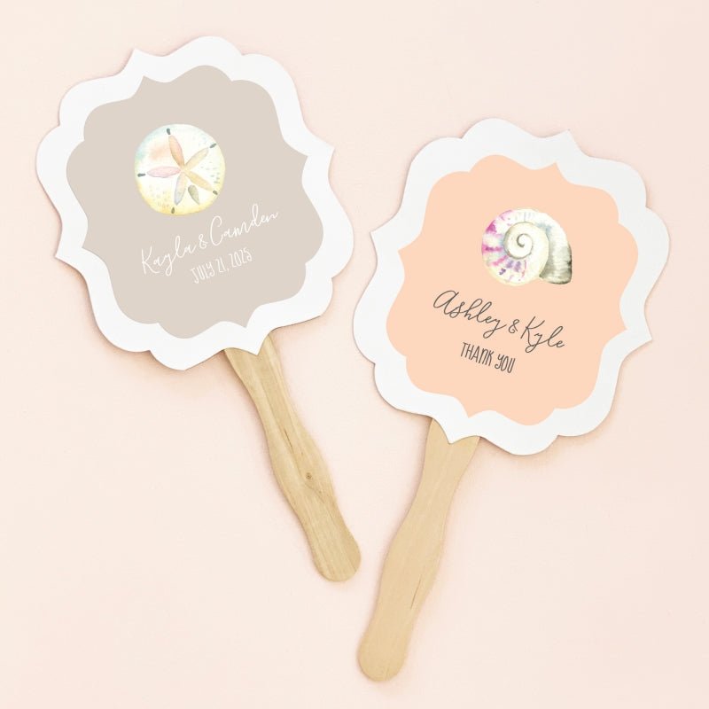 Tropical Beach Paddle Fan - Forever Wedding Favors