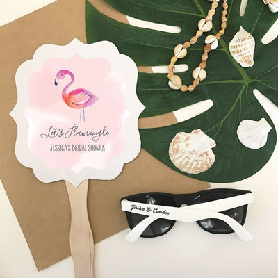 Tropical Beach Paddle Fan - Forever Wedding Favors