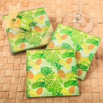 Tropical Pineapple Coaster - Forever Wedding Favors
