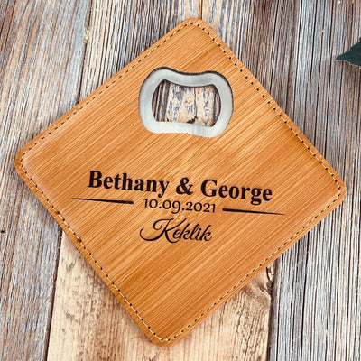 Two-in-One Celebration Coaster - Forever Wedding Favors