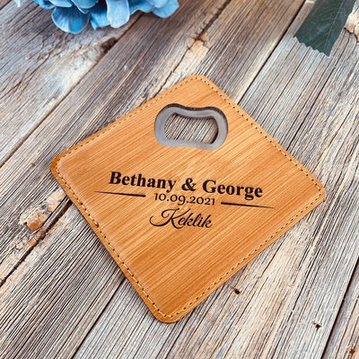 Two-in-One Celebration Coaster - Forever Wedding Favors