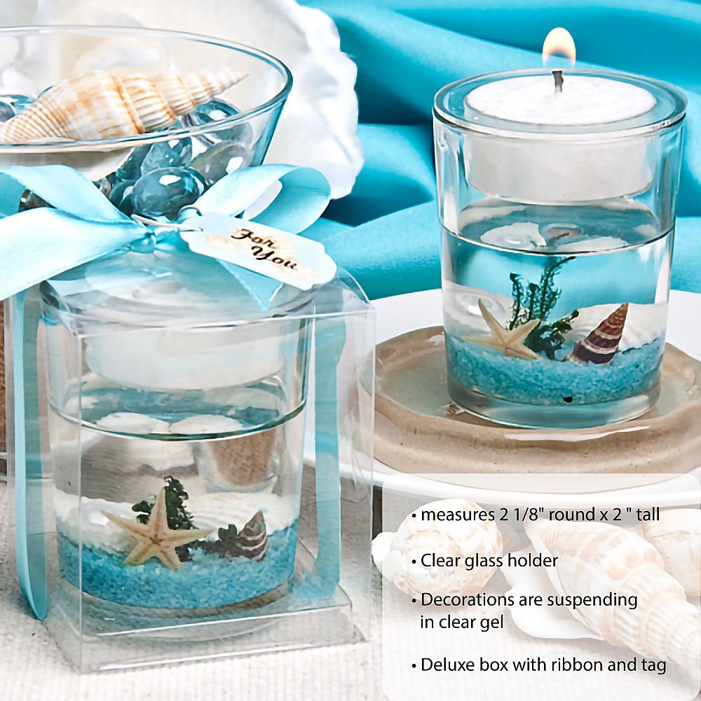 A Summer's Beach Gel Votive Candle - Cosy Owl