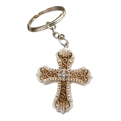 Vintage Cross Themed Key Chain - Forever Wedding Favors
